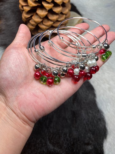 Expandable wire bangle charm - expandable,