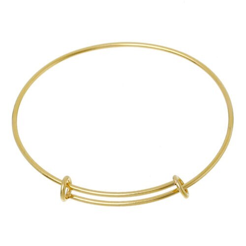 Expandable wire bangle charm - expandable,