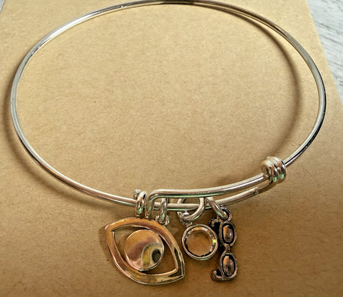 925 expandable wire bangle - 925,