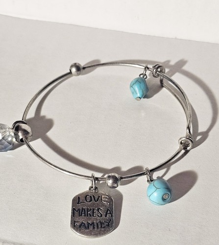 Expandable wire bangle charm - bangle,