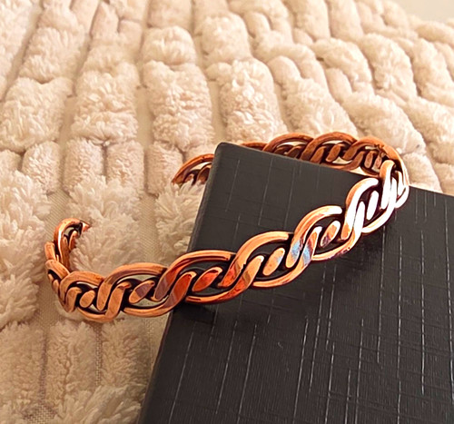 Copper metal braided chain - metal,
