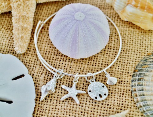 Beach seashell expandable wire - beach,