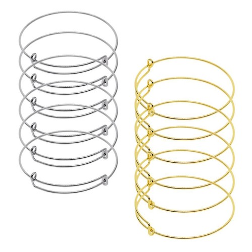 Plated wire blank bracelet - plated,