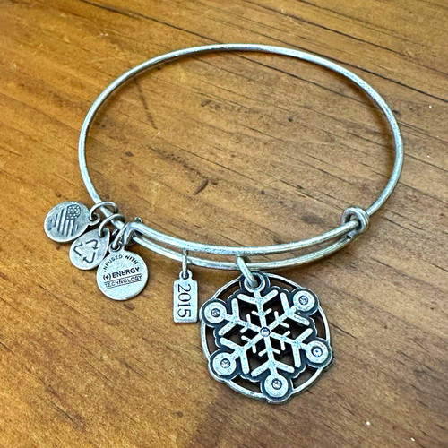 And silver tone snowflake - a,