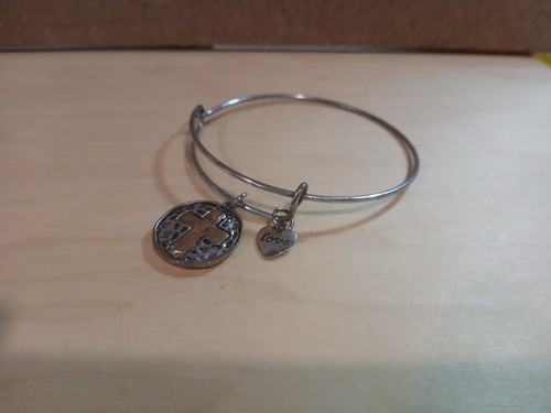 Alex and ani silver tone - and,